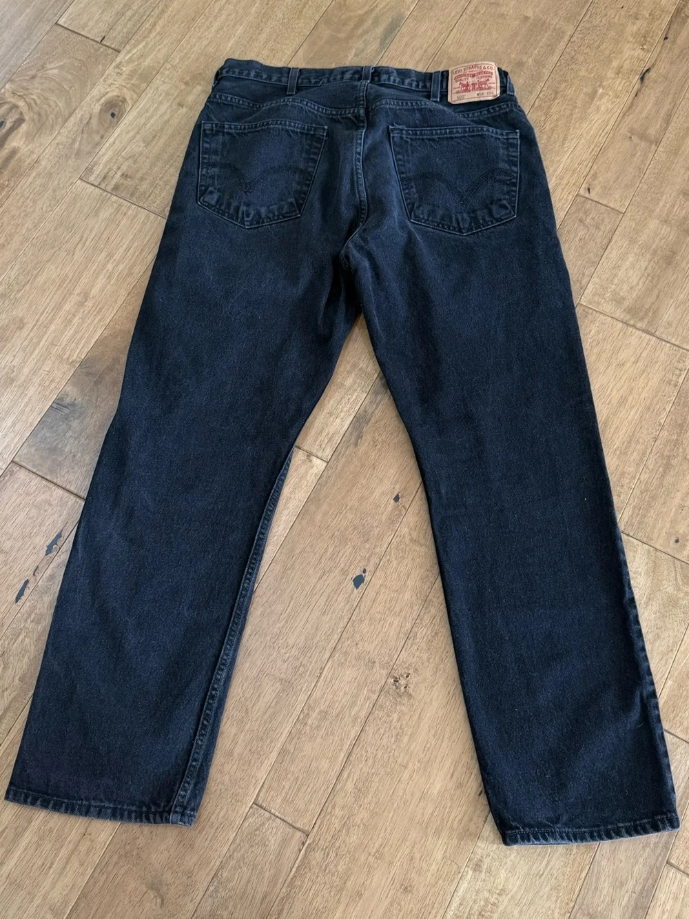 Levi Black 505 Regular Fit Jeans 38x34